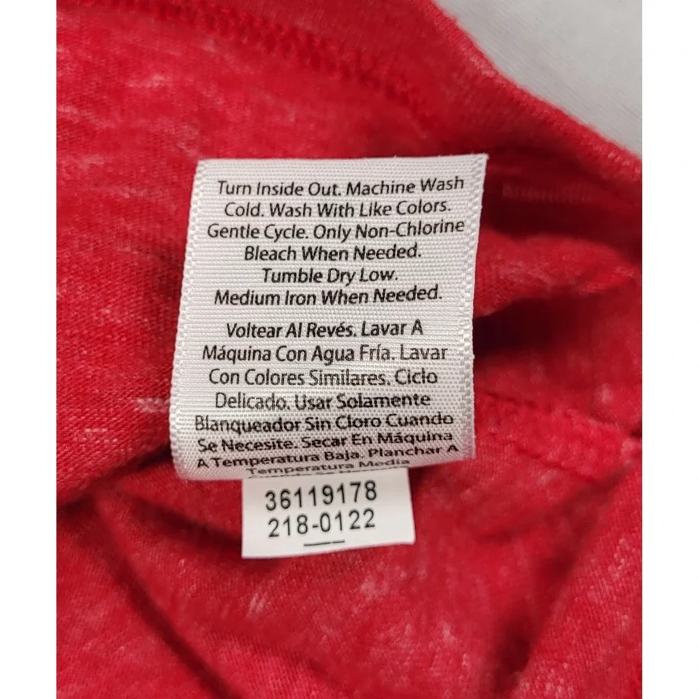 Wonder Nation Boy's Red Heathered Raglan Short Sleeve T-Shirt Size M (8)